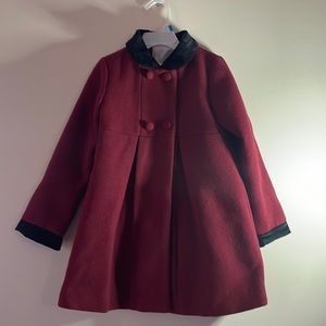 EdgeHill Collection Coat Color: Burgundy and Black Size :4/5